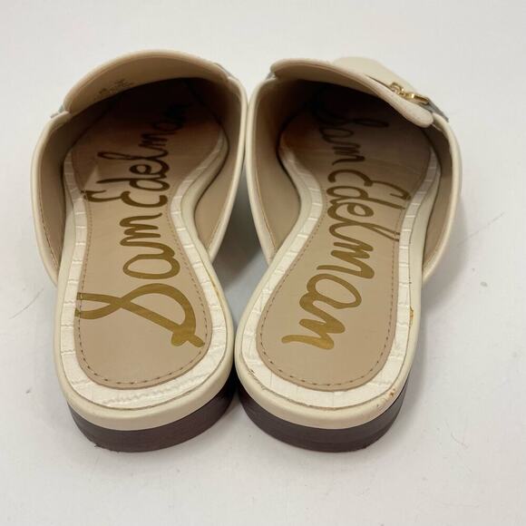 Sam Edelman 6 Evelan Chain Loafer Mule Cream - Picture 6 of 9